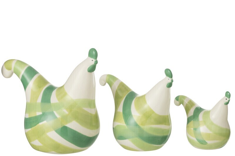 Set Van 3 Hanen Lijnen Dolomiet Groen Mix (40112)