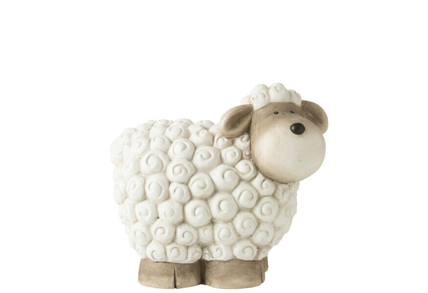 Schaap Magnesium Wit/Grijs Small H 35,5 x B 25,5 x L 40,5 cm  (40463)