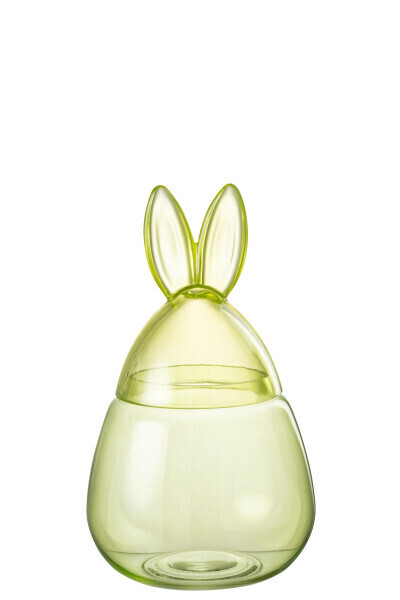 Pot Konijn Glas Groen Small H 34 x B 20 x L 20 cm (30673)
