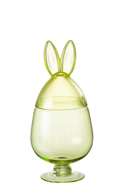 Pot Konijn Glas Groen Medium H 38 x B 17 x L 17 cm (30674)