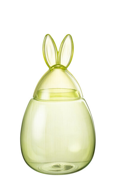 Pot Konijn Glas Groen Large H 39 x B 22,5 x L 22,5 cm
 (30675)