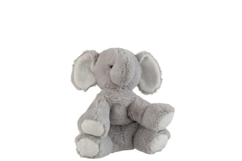 Olifant Pluche Grijs Small H 22,5 x B 22 x L 23,5 cm
 (2764)