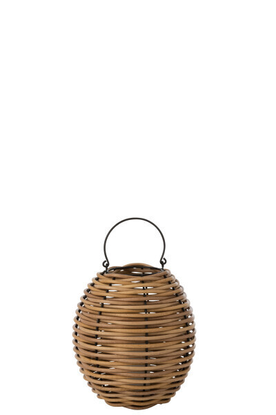 Lantaarn Gewoven Led Plastic Naturel Small H 34 x B 30 x L 30 cm  (10000)
