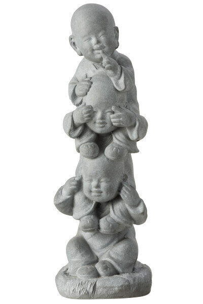 Monnik Op De Schouders Poly Grijs H 58 x B 20,5 x L 21,2 cm  (11535)