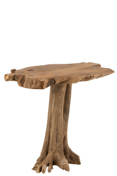 Tafel Wortel Teak Hout Naturel H 105 x B 78 x L 107 cm (15776)
