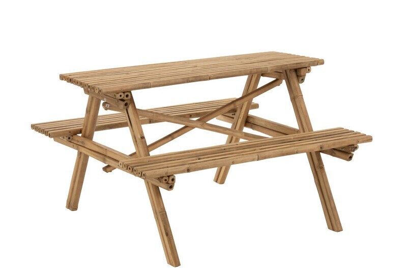 Bank Bamboe Naturel H 77 x B 120 x L 120 cm (1580)