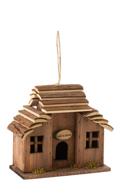 Vogelkast Welcome Spar Hout Bruin H 38,5 x B 12 x L 25 cm
(20112)
