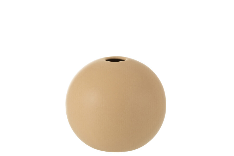 Vaas Bol Keramiek Mat Beige Medium H 18 x B 18 x L 18 cm (1108)