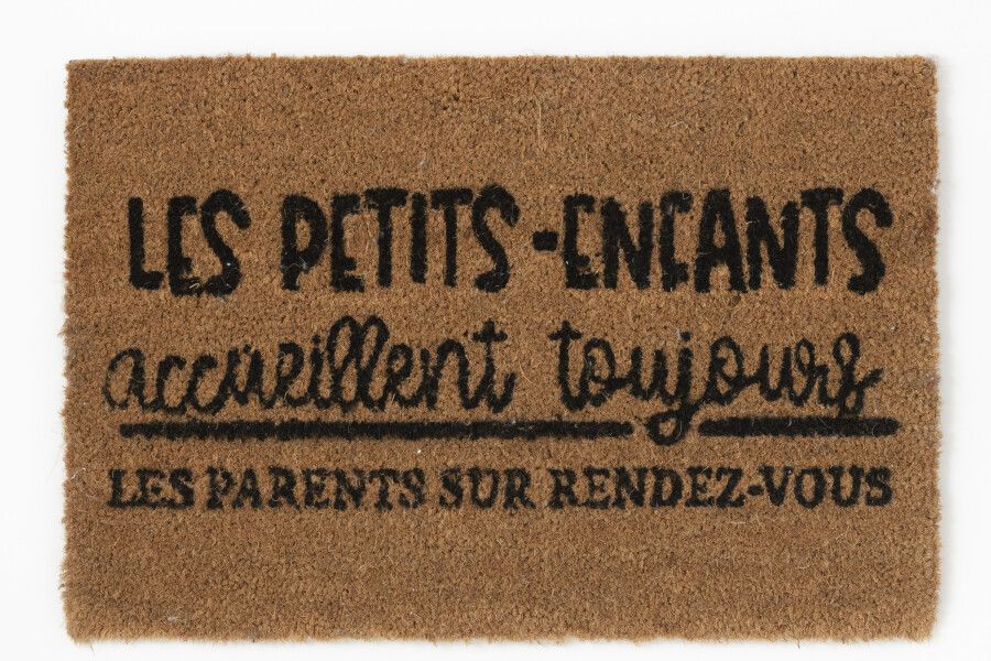 Deurmat Petits-Enfants Kokos Naturel Zwart H 2 x B 401 x L 60 cm (21358)
