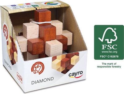 Cayro - Puzzle Diamant Diamant - Bois - Casse-tête - 10x10 CM
