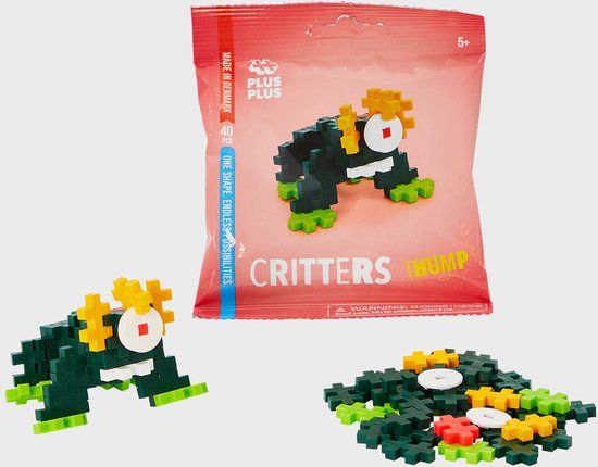 Plus-Plus - Critters THUMP - Constructiespeelgoed - Set Met Bouwstenen - 40 Delige Bouwset