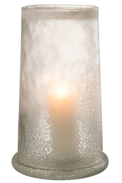Windlicht Suiker Glas Wit Extra Large H 38 x B 23 x L 23 cm  (45058)