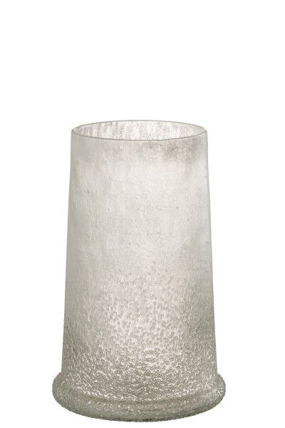 Windlicht Suiker Glas Wit Large H 28 x B 17,5 x L 17,5 cm  (45057)