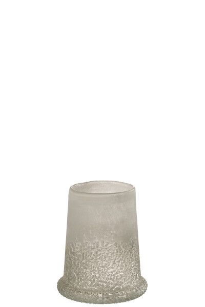 Windlicht Suiker Glas Wit Medium H 15 x B 12,5 x L 12,5 cm  (45056)