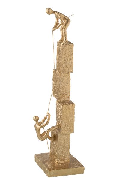 Figuren Klimmen Modern Resine Goud H 50 x B 14,5 x L 14,5 cm
(45060)