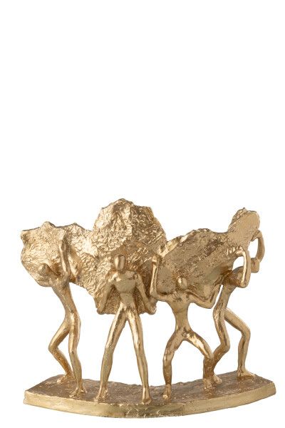 Figuren Dragen Steen Resine Goud H 27,5 x B 12,5 x L 33,5 cm
 (45061)