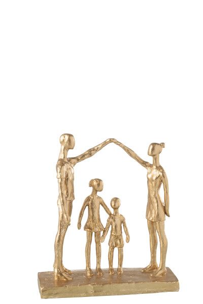 Familie Spelend Resine Goud H 29,5 x B 9 x L 26,5 cm
 (45062)