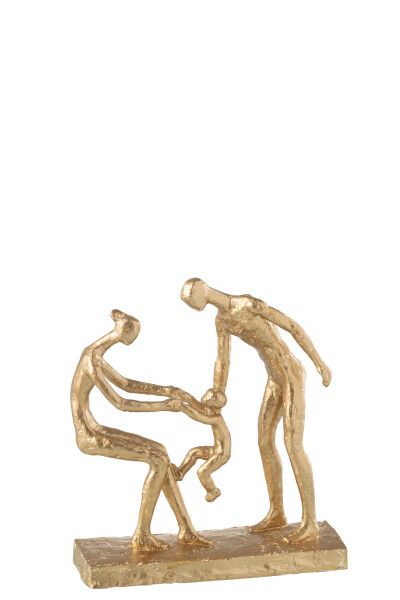 Familie Draagt Kind Resine Goud H 28 x B 8 x L  25,5 cm
(45064)