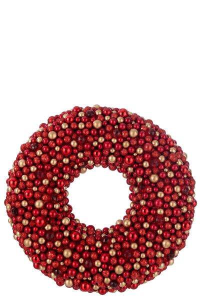 Couronne Ronde Ballet Js Plastique Rouge/Or H 50 x L 9 x L 50 cm (36910)