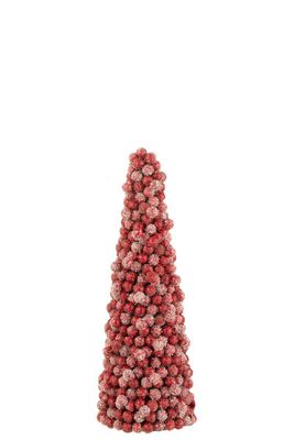 Kegel Deco Bessen Platiek Rood Small H 41 x B 16 x L  16 cm (36912)