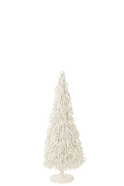 Sapin de Noël Bois d&#39;arbre à thé Blanc Moyen H 120 x L 47 x L 47 cm (45017)