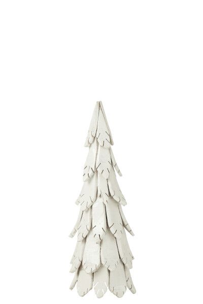 Kerstboom Stukken Hout Wit Medium H 80 x B 28 x L 28 cm  (45180)