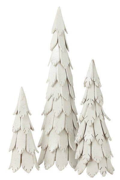 Kerstboom Stukken Hout Wit Large H 120 x B 37 x L 37 cm  (45181)