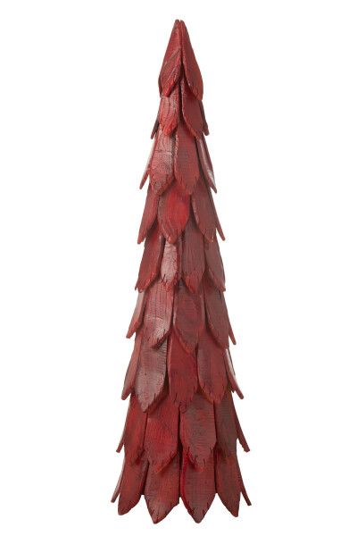 Kerstboom Stukken Hout Rood Large H 142 x B 37 x L 37 cm  (45200)