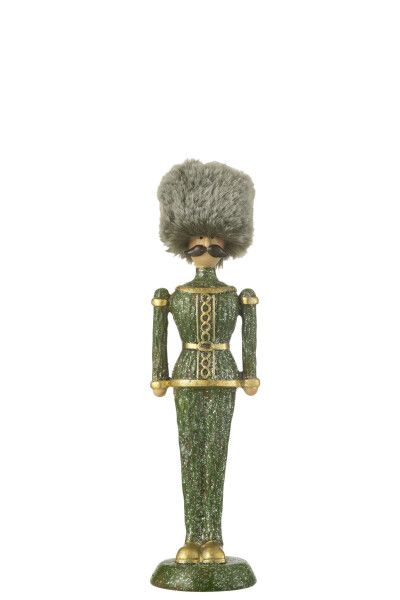 Notenkraker Bont Hoed Glitter Resin Groen Medium H 25 x B 8 x L 7 cm  (45592)
