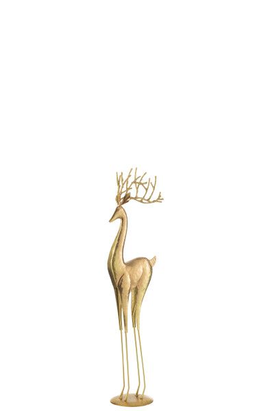 Rendier Op Voet Metaal Goud Small H 54 x B 10 x L 14,5 cm (45647)