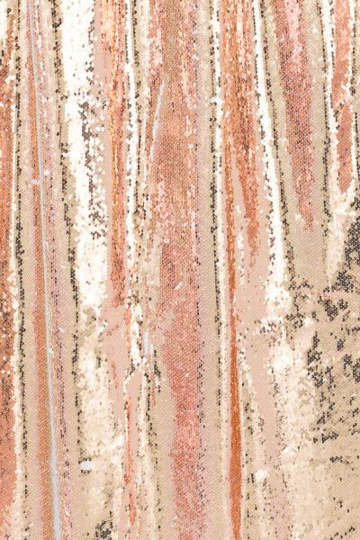 Gordijn Omkeerbaar Sequin Champagne/Wit H 1 x B 125 x L 250 cm (46573)