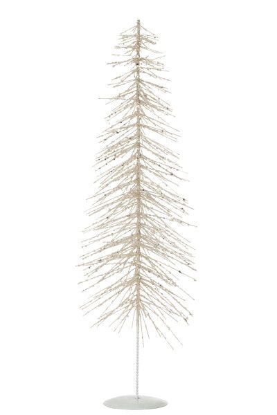 Kerstboom Decoratief Glitter Metaal/Plastiek Wit/Zilver Large H 58 x B 18 x L 18 cm  (47050)