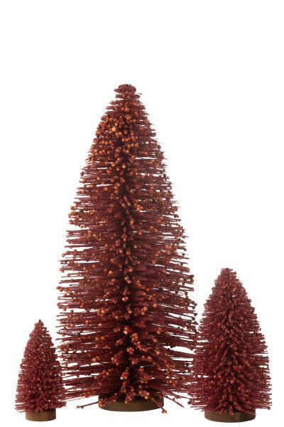 Kerstboom Decoratief Bessen Plastiek Rood Large H 48 x B 20 x L 20 cm  (47056)
