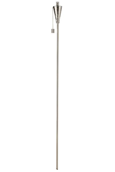 Tuinfakkel Conisch Stainless Steel Zilver H 155,5 x B 9 x L 9 cm  (23791)