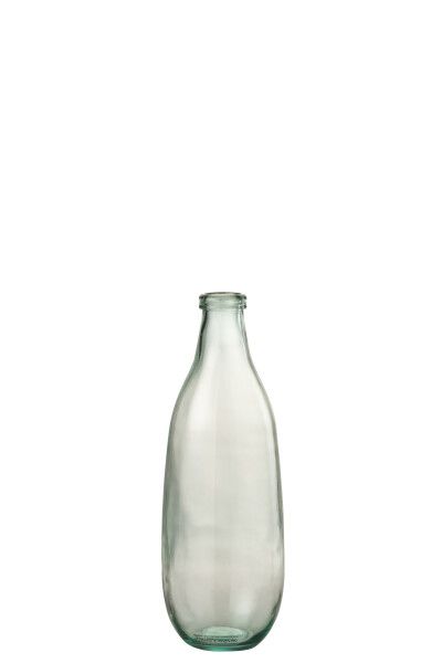 Vaas Fles Glas Transparant H 41 x B 14 x L 14 cm  (12075)