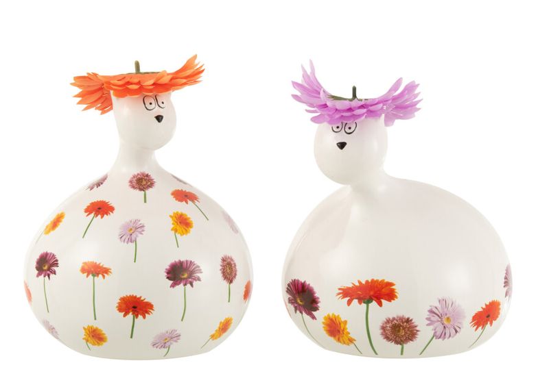 Kat Gerbera Kleuren Mix Large Assortiment Van 2 H 21 x B 15,5 x L 16 cm  (12559)