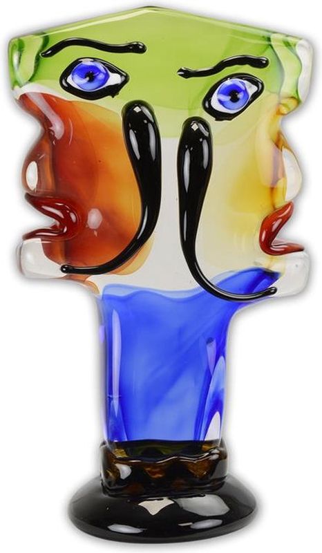 Glazen beeld - abstract - figuur - Murano Stijl Sculptuur - 30,7 cm hoog.(MG-155)