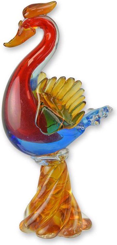 Glazen beeld - Phoenix - Fenix - Murano stijl - 30,7 cm hoog. (MN-7)