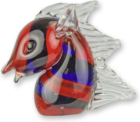 Glazen beeld - Paardenhoofd - Murano stijl - 15,4 cm hoog (MN-8)