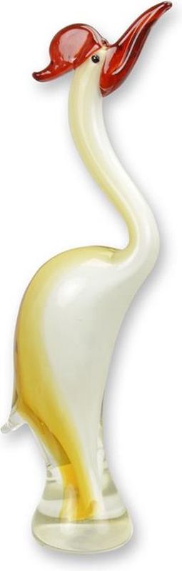 Glazen beeld - Reiger - Murano stijl - 38,1 cm hoog  (MN-28)