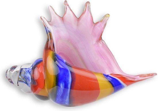 Glazen beeld - Schelp - Murano stijl - 15,5 cm hoog  ( MN-68)