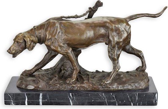 EEN BRONZEN BEELD VAN EEN GROTE HOND (YY-36)