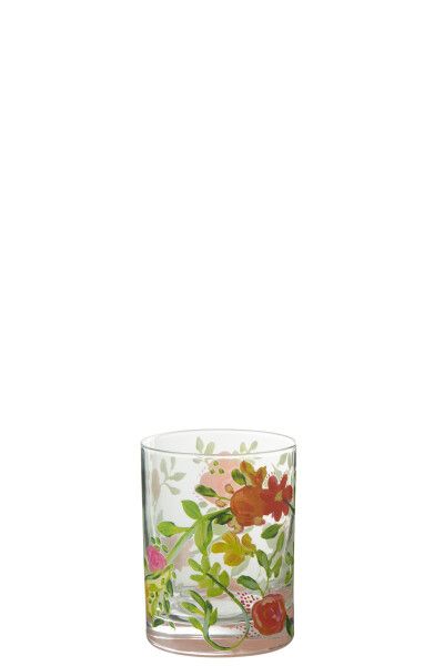 Drinkglas Bloemen Glas Mix 4 stuks (30676)