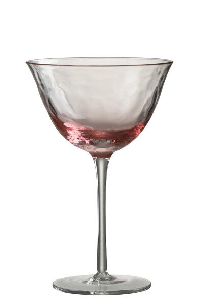 Cocktailglas Oneffen Glas Roze H 18,5 x B 12 x L 12 cm ( 4 stuks)  (3749)