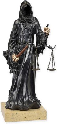 De Dood - Bronzen beeld - Magere hein - 40 cm hoog (BG-56)