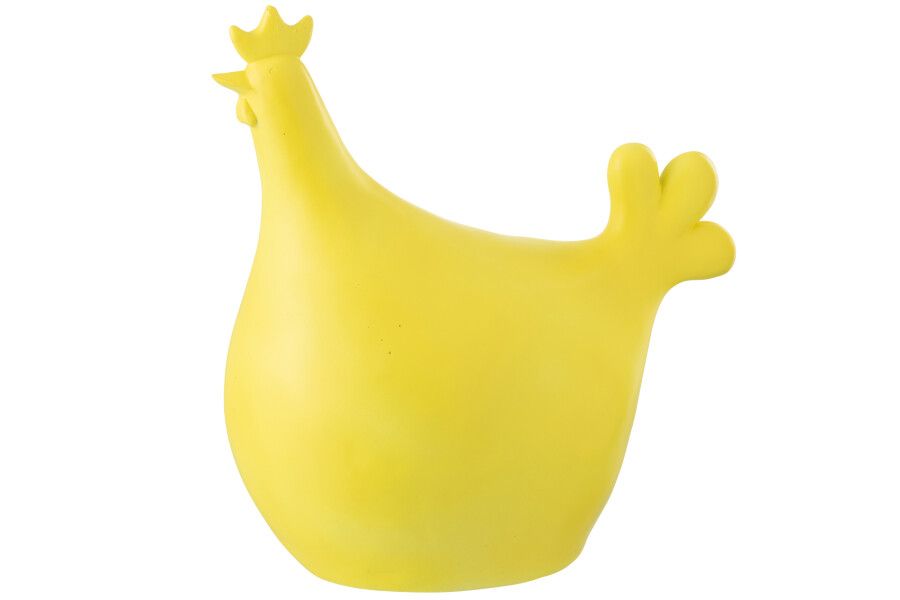 Haan Buiten Polyresin Geel H 35 x B 22 x L34,5 cm (51439)