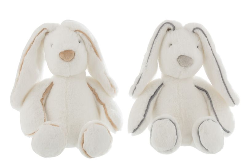 Konijn Pluche Wit Large Assortiment Van 2 H 40 x B 14 x L 47 cm  (6824)