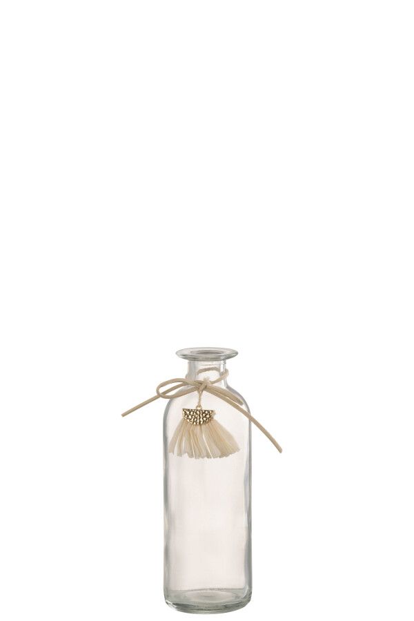 Vaas Fles Glas Transparent Small H 16 x B 5,5 x L 5,5 cm  (21058)