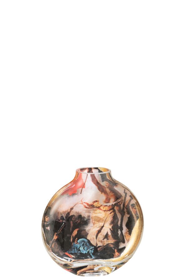 Les Chartistes Vaas Geïnspireerd Door De Vrijheid Leidt Het Volk Klein H 15 x B 4 x L 14,5 cm (44822)