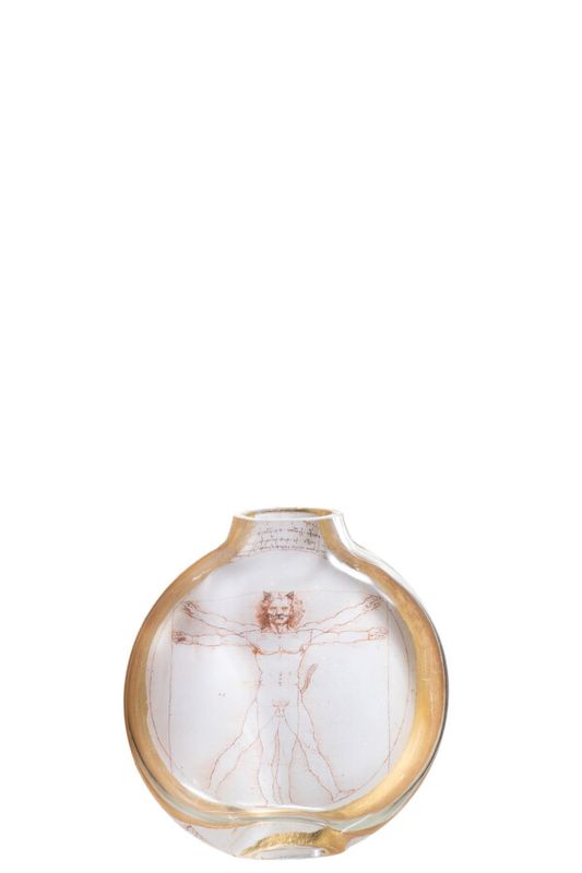 Les Chartistes Vaas Geïnspireerd Door De Vitruviusman Klein H 15 x B 4 x L 14,5 cm (44825)